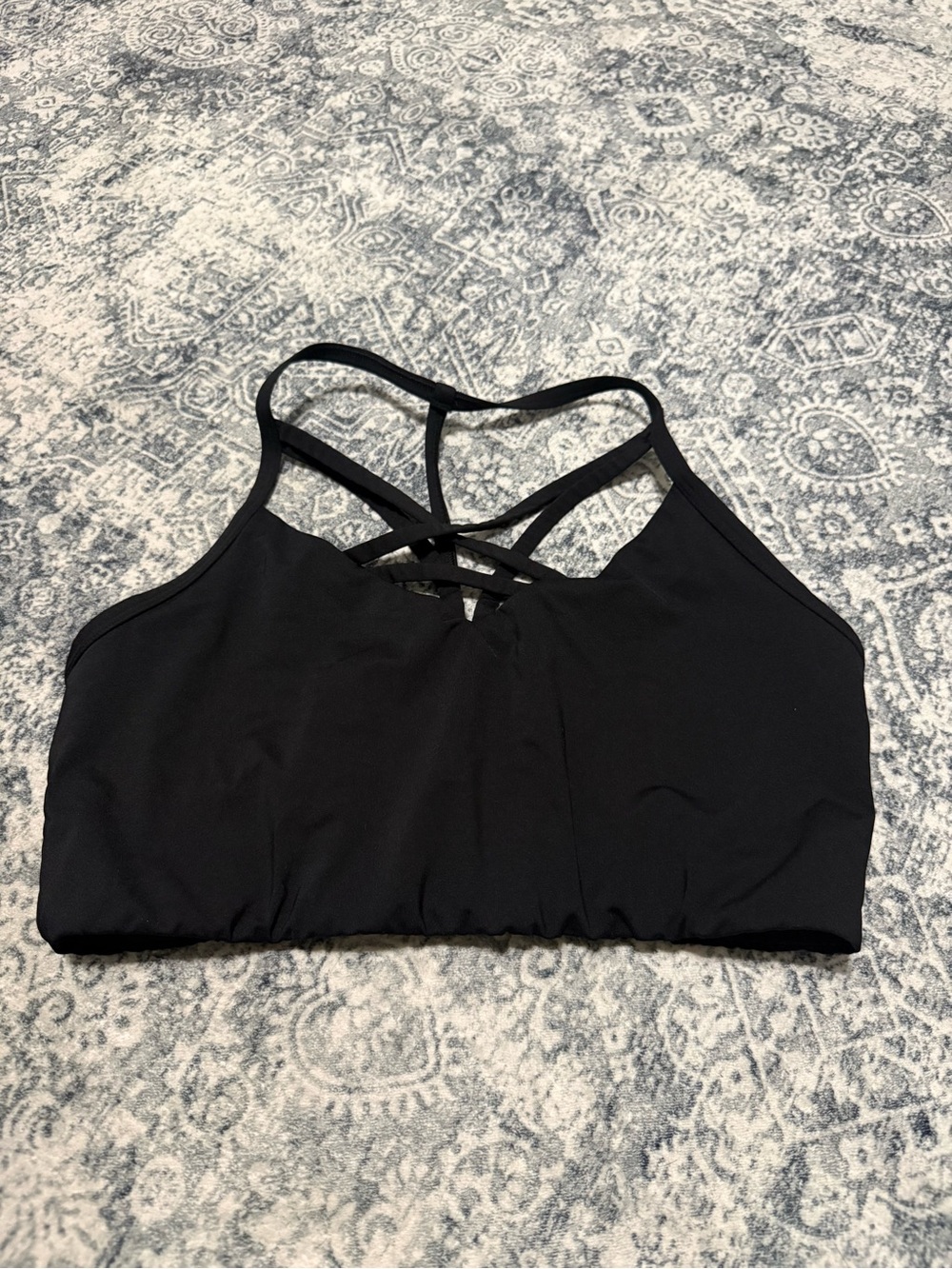 PINK Victoria's Secret Black Crisscross Sports Bra